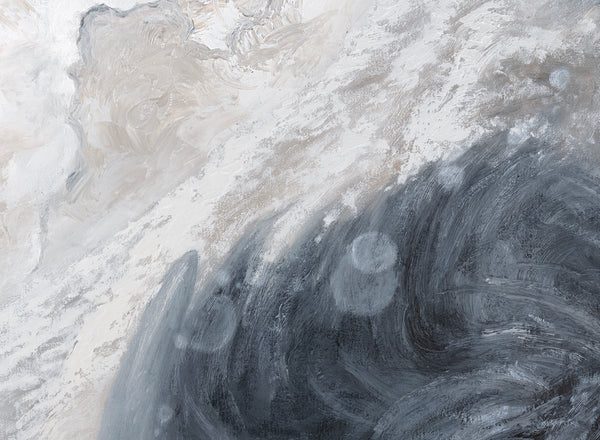 Big bison wildlife art by artist James Corwin as a limited edition canvas print featuring a buffalo with contemporary background and neutral colors.