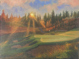Golfing in Montana - Oil on Canvas