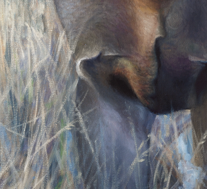 A whitetail buck and pheasant oil painting as a limited edition print on canvas by wildlife artist James Corwin.