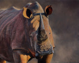 roger african rhino antipoaching limited edition art print by james corwin wildlife artist montana