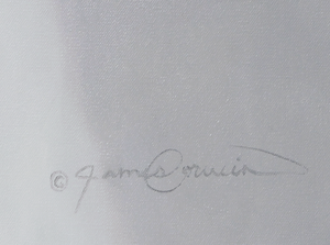 An oil painting of a big bison from Yellowstone National Park. Western art of buffalo as a canvas print by wildlife artist James Corwin. 