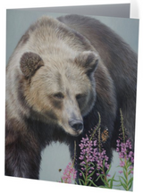 nonchalance fireweed butterfly grizzly bear glacier national park western wildlife painting by james corwin fine art
