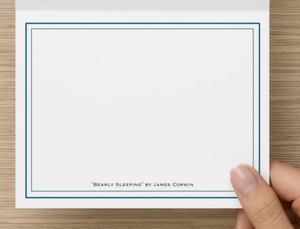 notecard interior with name of painting