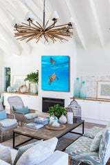 sea turtle ocean underwater painting by james corwin fine art wildlife artist home decor print