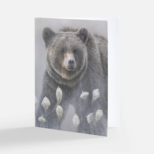 Tarjeta de notas de hierba de oso