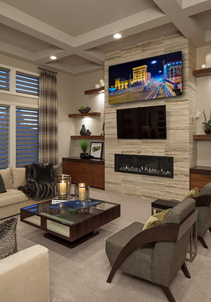 A giclee print featuring a nighttime scene with grizzly bears on a Higgins Bridge in downtown Missoula, Montana. University of Montana Grizzlies oil painting signed and numbered by wildlife artist James Corwin.