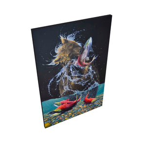 Alaskan Brown Bear sockeye salmon limited edition print