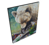 grizzly bear eats lady bugs limited edition art print on canvas