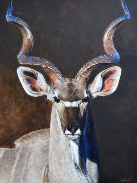 Kudu african antelope portrait limited edition art print