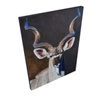kudu african antelope portrait limited edition art print canvas