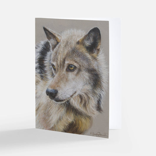Porträt eines Wolfes Notecard