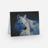 Paquete de tarjetas de notas de lobo
