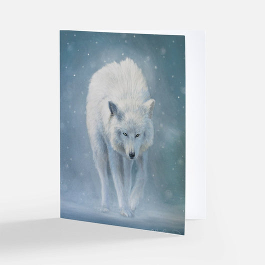 La tarjeta de notas del lobo blanco